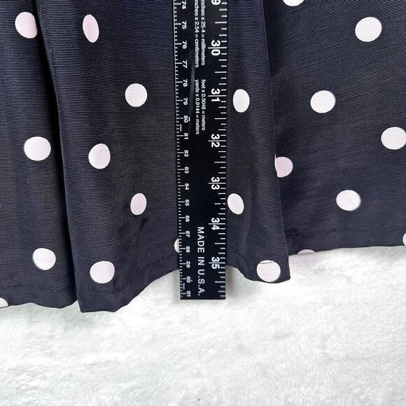 VINTAGE 70's ILGWU Union Made Acetate Polka Dot Fit & Flare Party Dress 11 - Picture 11 of 16